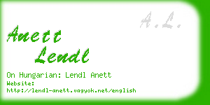 anett lendl business card